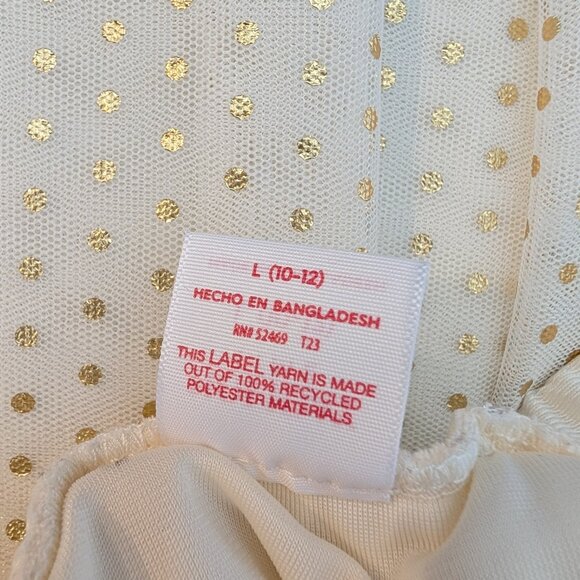 Girl's Polka Dot‎ Metallic Tulle Skirt Holiday Ballet Ballerina Size L (10-12) - Picture 11 of 13